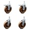 Service Caster 6 Inch High Temp Phenolic Swivel 10mm Stem Caster Total Lock Brake SCC, 2PK SCC-TSTTL20S615-PHRHT-M1015-2-S-2 - alternate 4